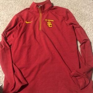 Nike USC Trojans Half Zip Knit Shirt
